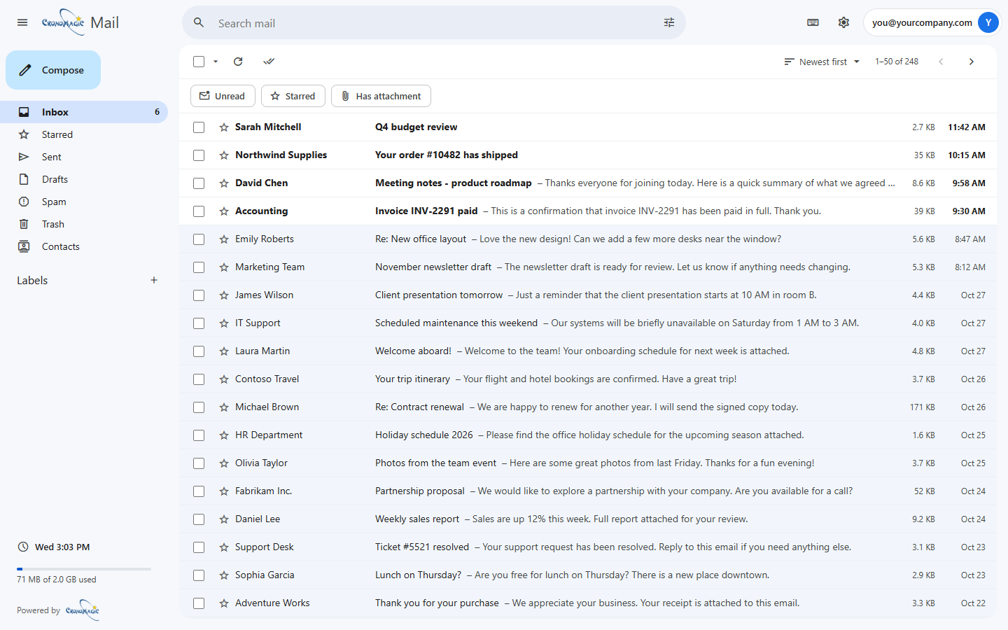 Webmail Inbox